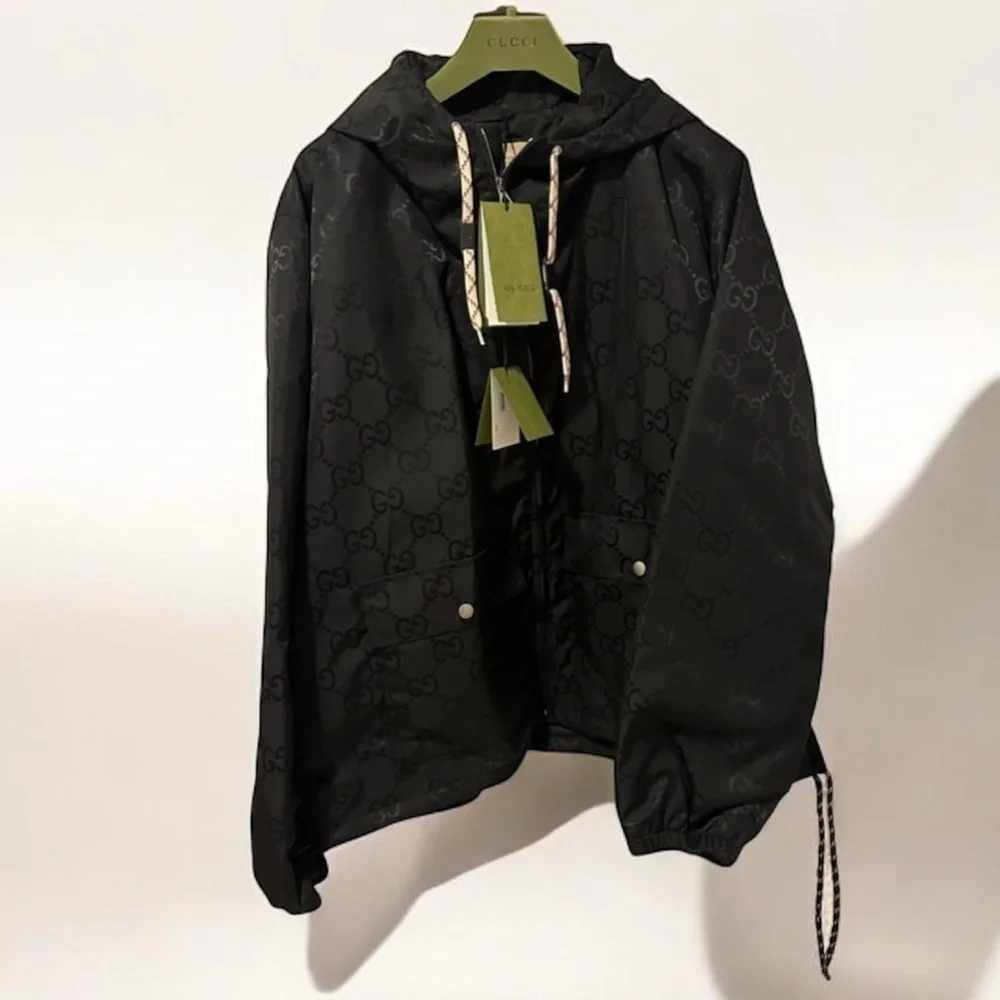NWT Gucci Off The Grid hooded jacket size 50 Black on Black
